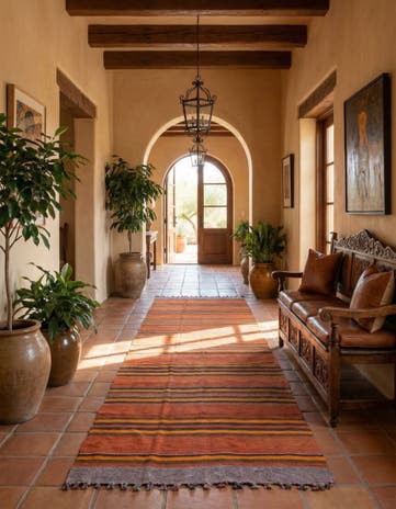 4' 2 x 13' 4 Hand Woven Kilim Fars Wool Runner Rug