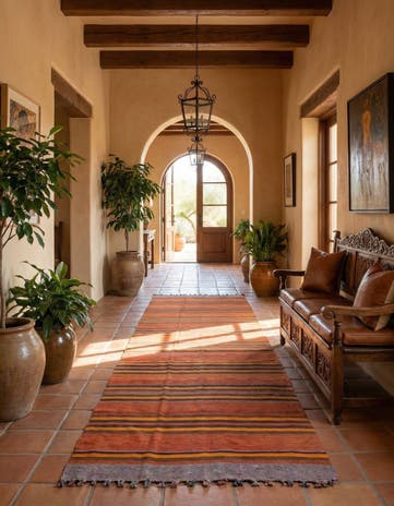 4' 2 x 13' 4 Hand Woven Kilim Fars Wool Runner Rug
