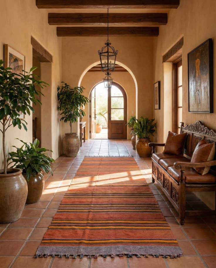 Detail image of 4' 2 x 13' 4 Hand Woven Kilim Fars Wool Runner Rug