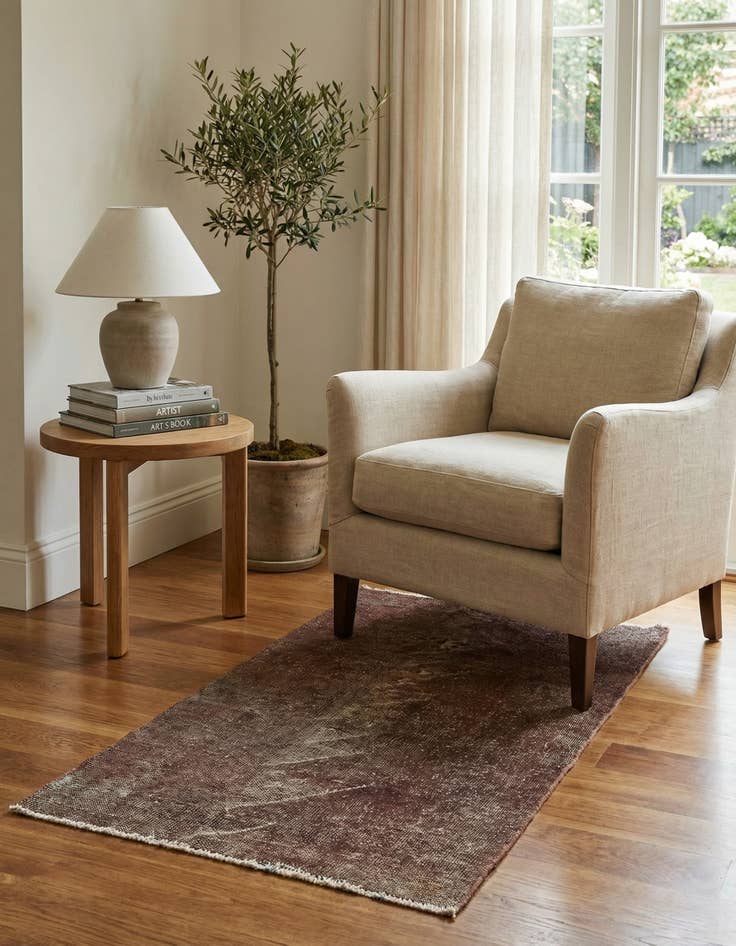 Detail image of 3' x 5' 5  Hand Knotted Ultra Vintage Persian Wool Rug