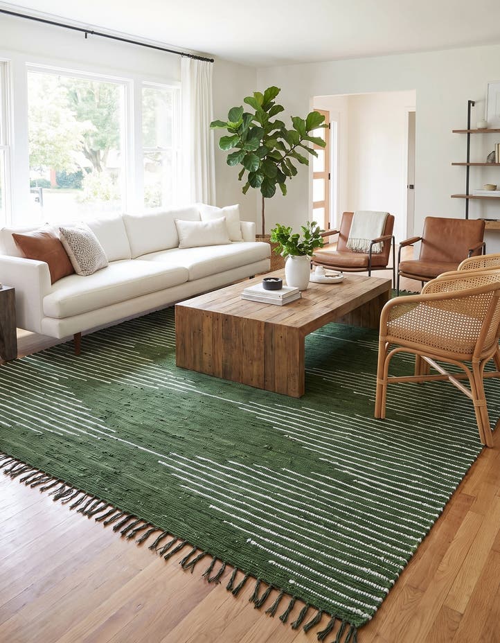 10' x 14' 1 Hand Woven Chindi Cotton Rug