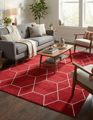 7' x 10' Lattice Frieze Rug