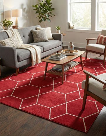 7' x 10' Lattice Frieze Rug