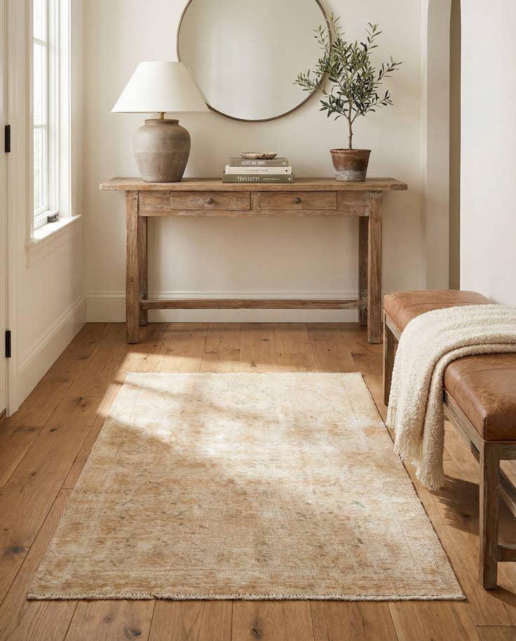 Detail image of 3' 1 x 4' 7 Hand Knotted Ultra Vintage Persian Wool Rug