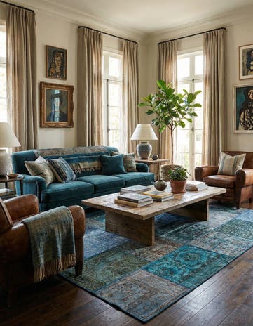 6' 10 x 9' 7 Patchwork Rug