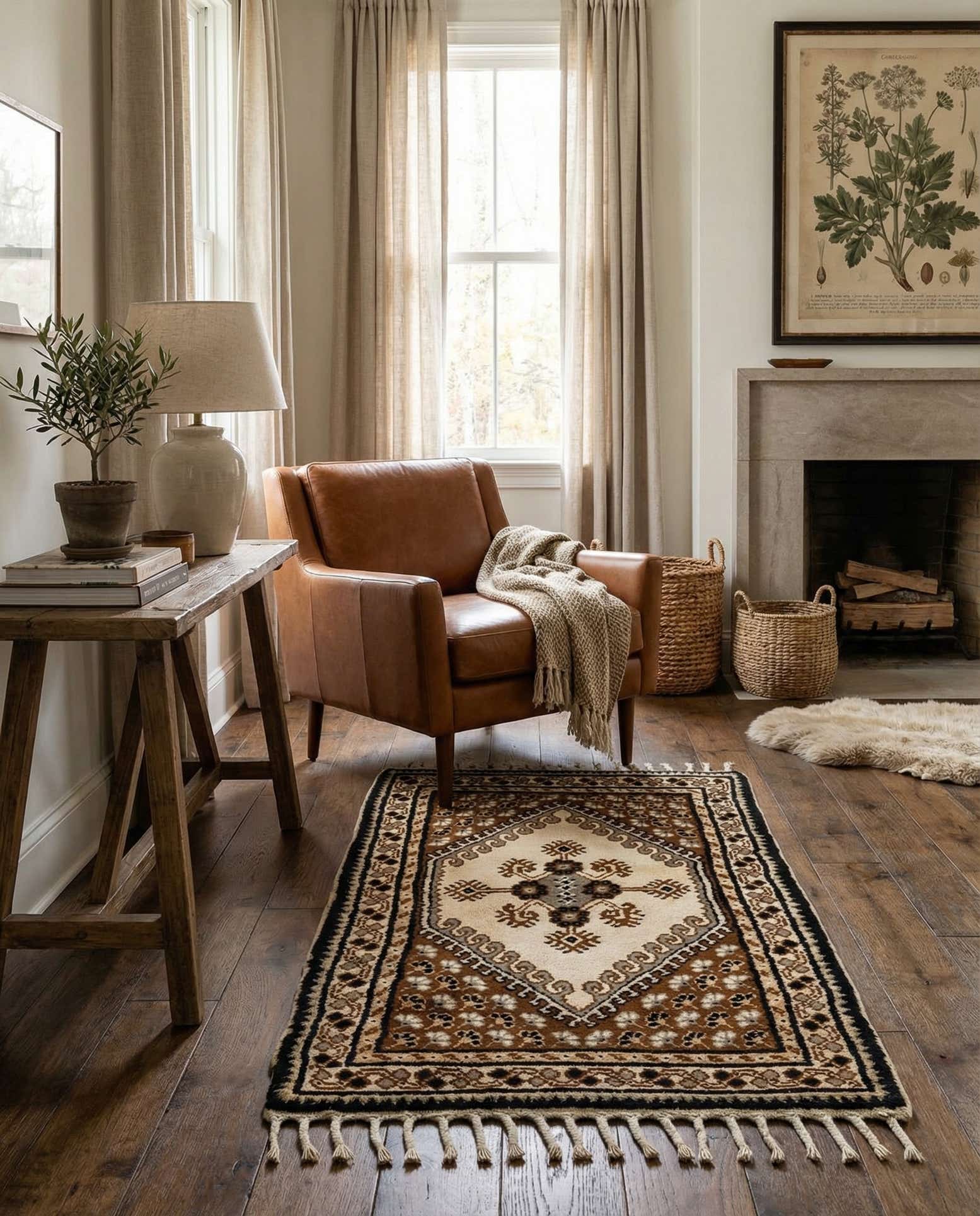 2' 8 x 4' 10 Hand Knotted Fars Wool Rug