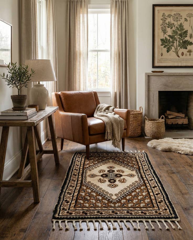 Detail image of 2' 8 x 4' 10 Hand Knotted Fars Wool Rug