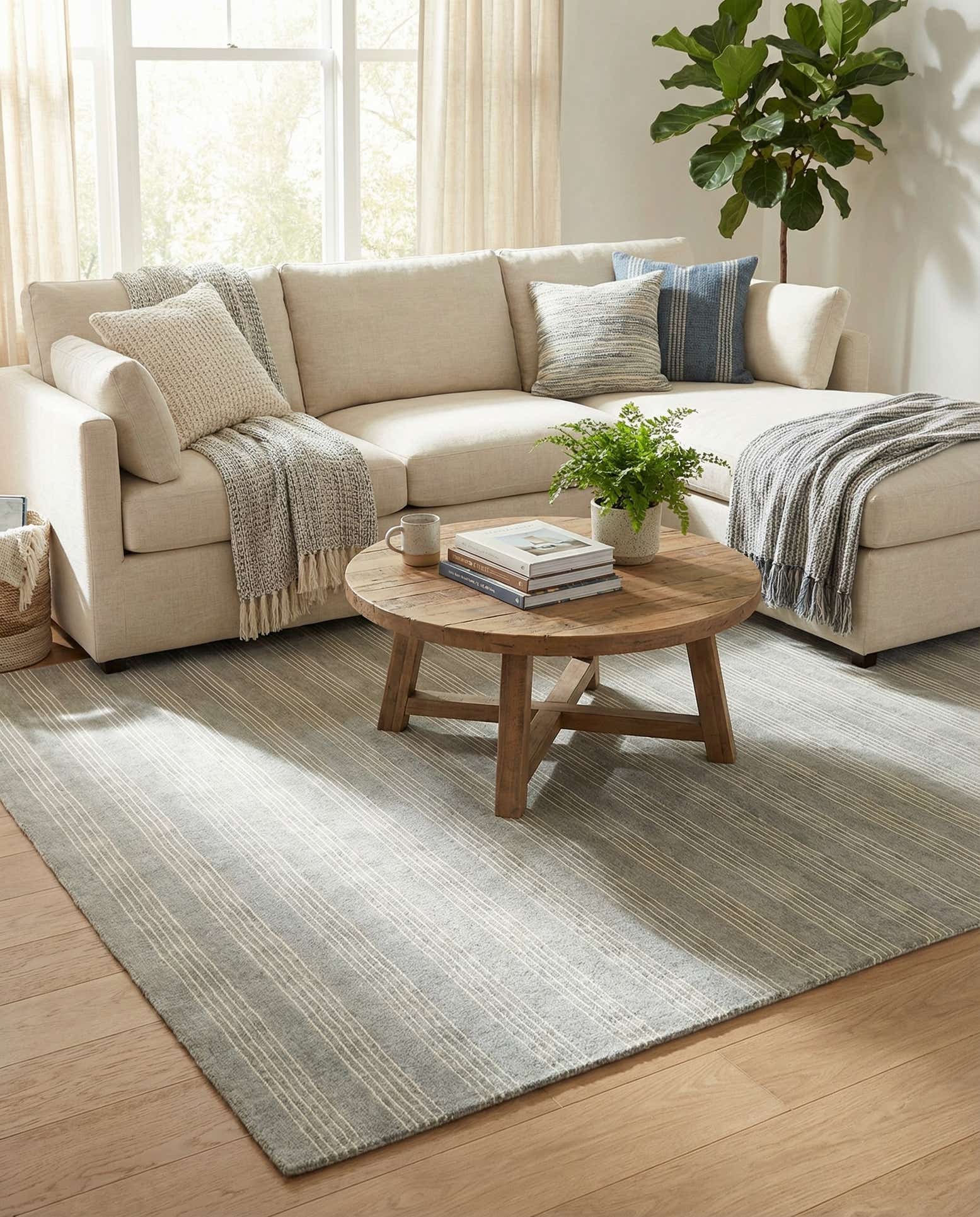 7' 10 x 10' Jill Zarin Striped Wool Rug