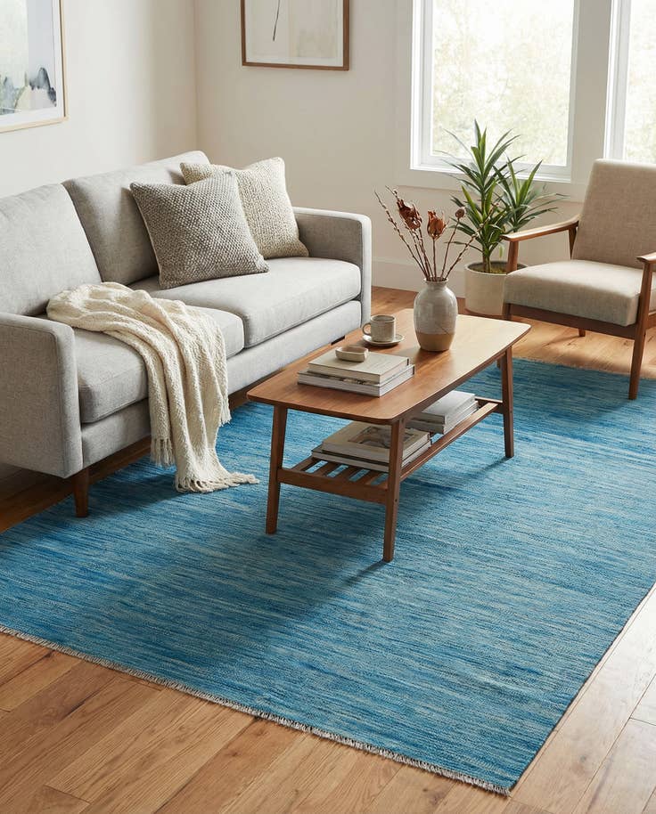 Detail image of 5' 5 x 8' Hand Knotted Kilim Modern Wool Rug