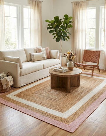 9' x 12' Handmade Braided Jute Rug