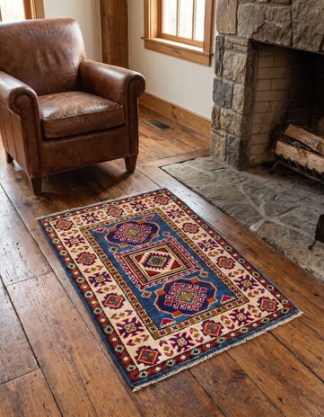 2' x 3' Hand Knotted Kazak Rug
