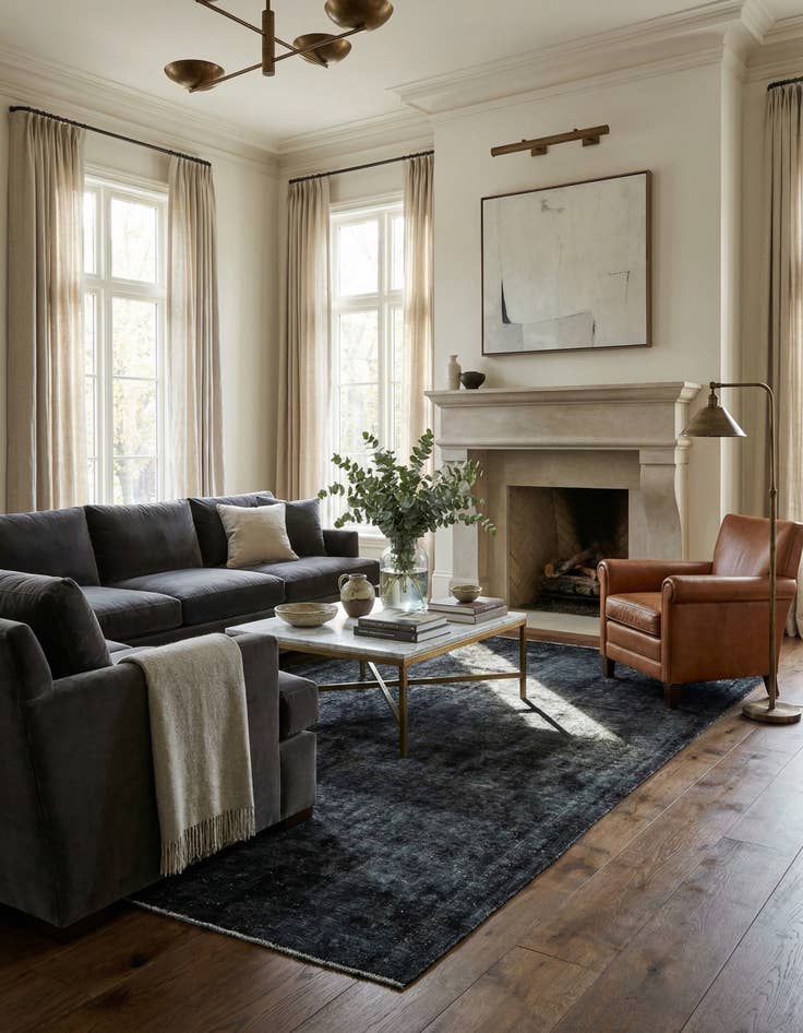 Detail image of 5' 3 x 8' 1  Hand Knotted Ultra Vintage Persian Wool Rug