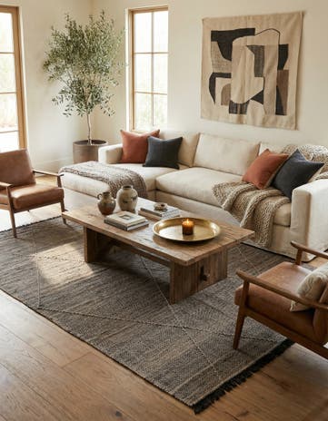 6' 8 x 9' 10 Hand Knotted Moroccan Wool Rug