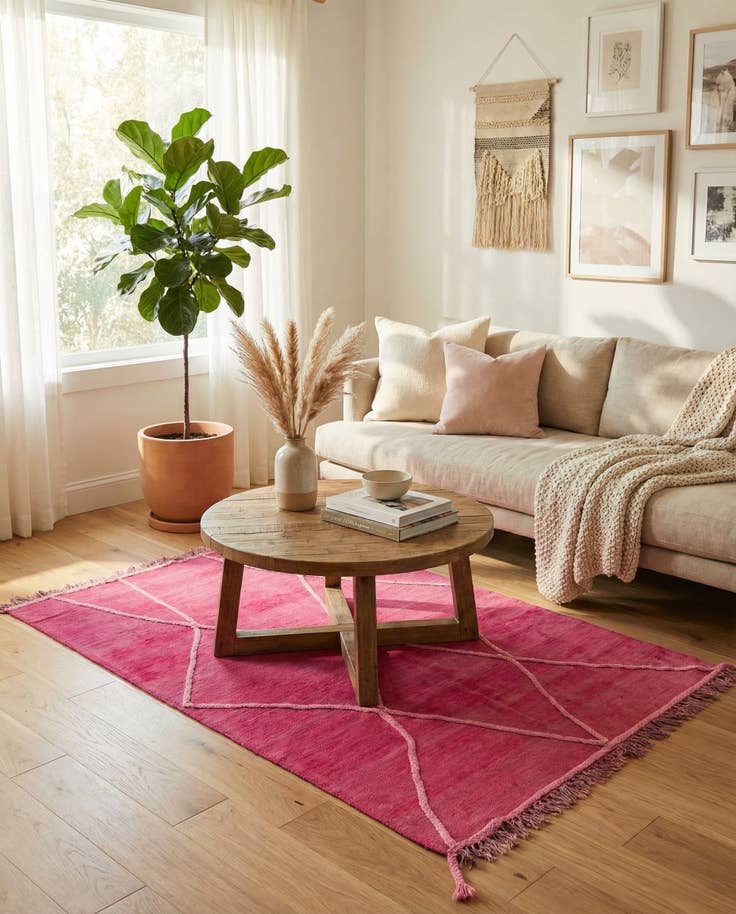 Detail image of 4' x 6' Hand Woven Kilim Modern Wool Rug