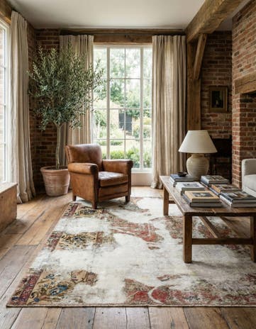 5' 3 x 6' 7 Hand Knotted Ultra Vintage Persian Wool Rug