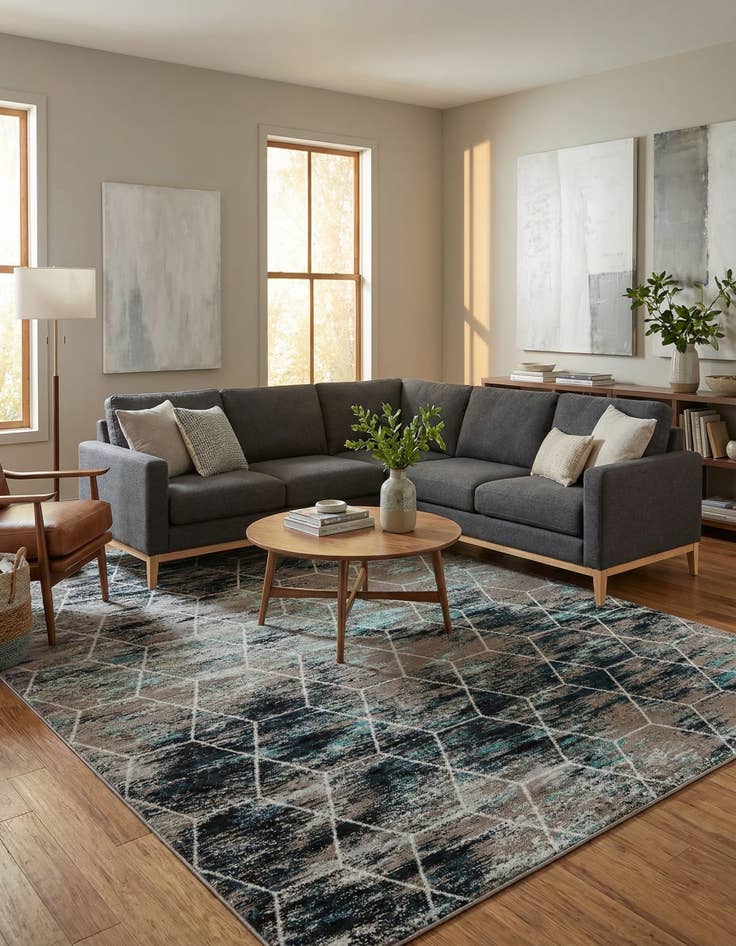 Detail image of 10' x 13' Trellis Frieze Rug