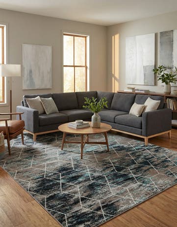 10' x 13' Lattice Frieze Rug