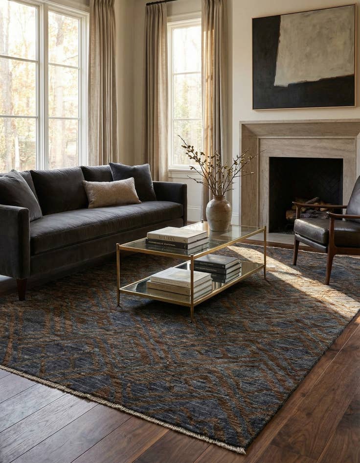 Detail image of  8' 2 x 12' 3  Hand Knotted Darya Wool Rug