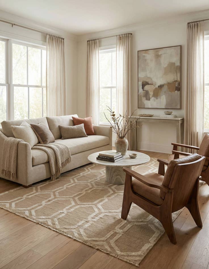 Detail image of 6' x 9'  Hand Knotted Luna Rug