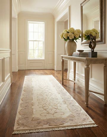 2' 11 x 9' 9 Hand Knotted Darya Wool Runner Rug