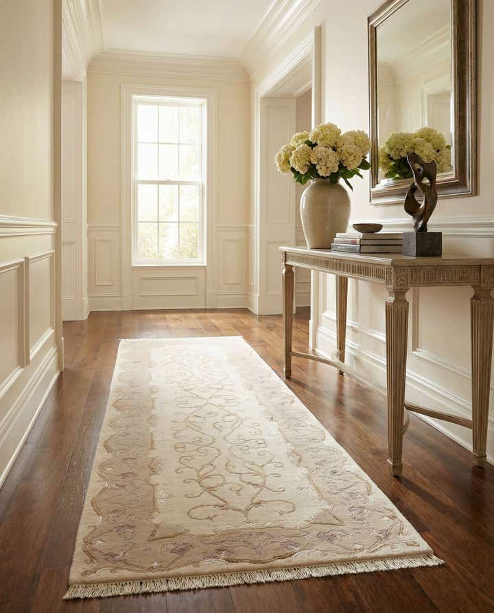 2' 11 x 9' 9 Hand Knotted Darya Wool Runner Rug