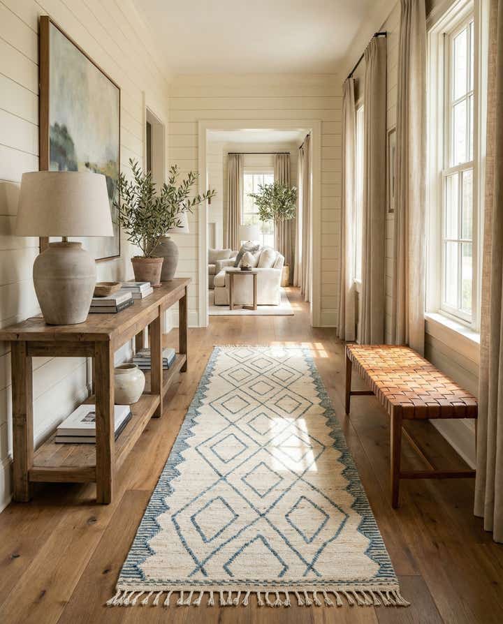 3' 7 x 12' 9 Hand Knotted Moroccan Wool Runner Rug