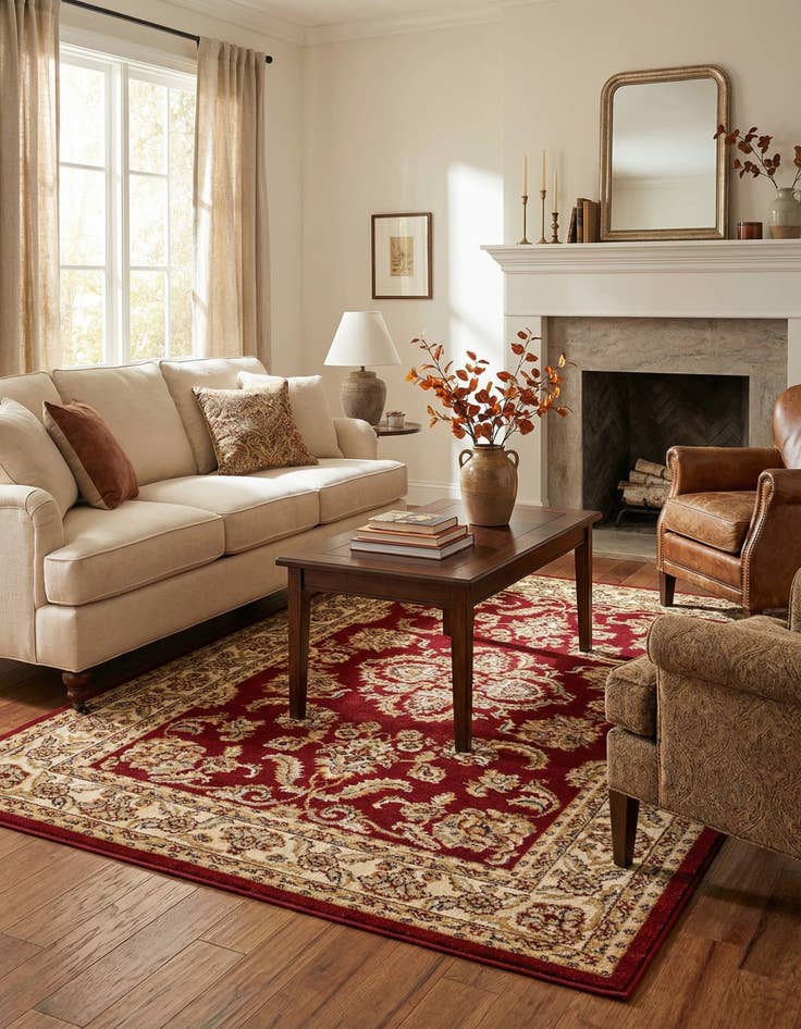 Detail image of 4' 1 x 6' 1 Classic Agra Rug