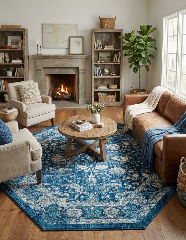 Detail image of 7' 10 x 7' 10 Stockholm Octagon Rug