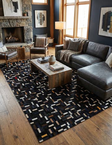 5' x 8' Cowhide - Patchwork Rug