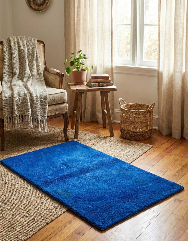 Detail image of 2' 5 x 4' 5 Hand Knotted Kashkuli Gabbeh Wool Rug