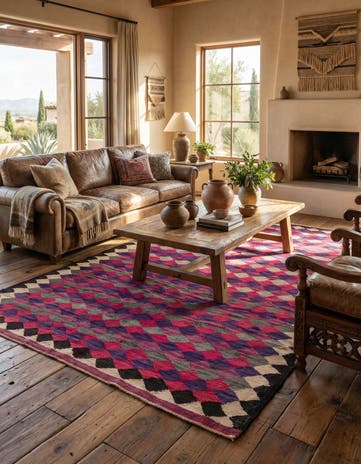 4' 8 x 7' 8 Hand Woven Kilim Fars Wool Rug