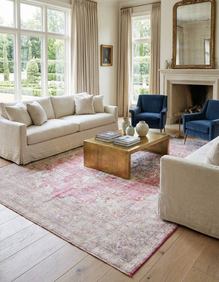 Detail image of  9' 7 x 12' 9  Hand Knotted Ultra Vintage Persian Wool Rug