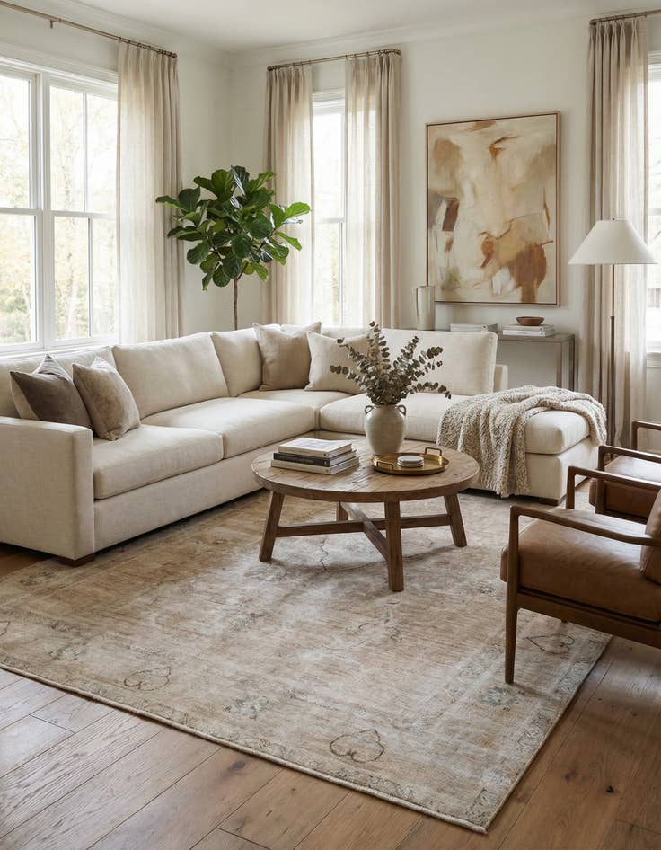 Detail image of  8' 5 x 11' 7  Hand Knotted Ultra Vintage Persian Wool Rug