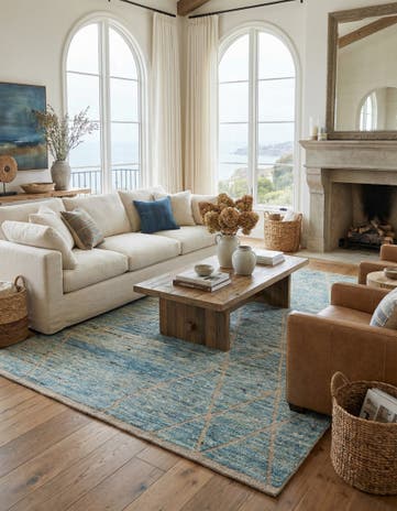 6' 10 x 9' 10 Hand Knotted Darya Wool Rug
