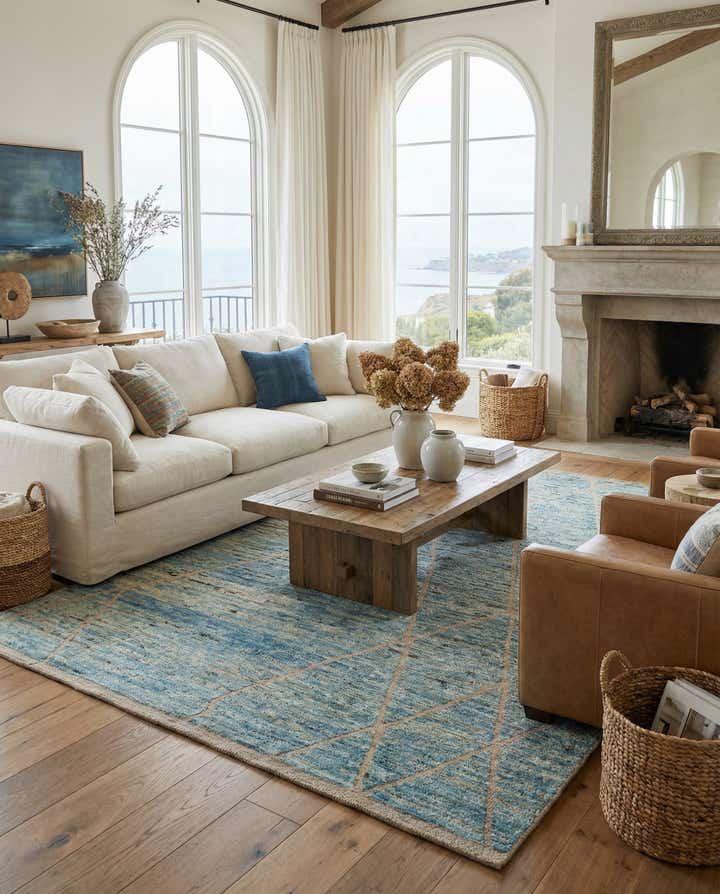 6' 10 x 9' 10 Hand Knotted Darya Wool Rug