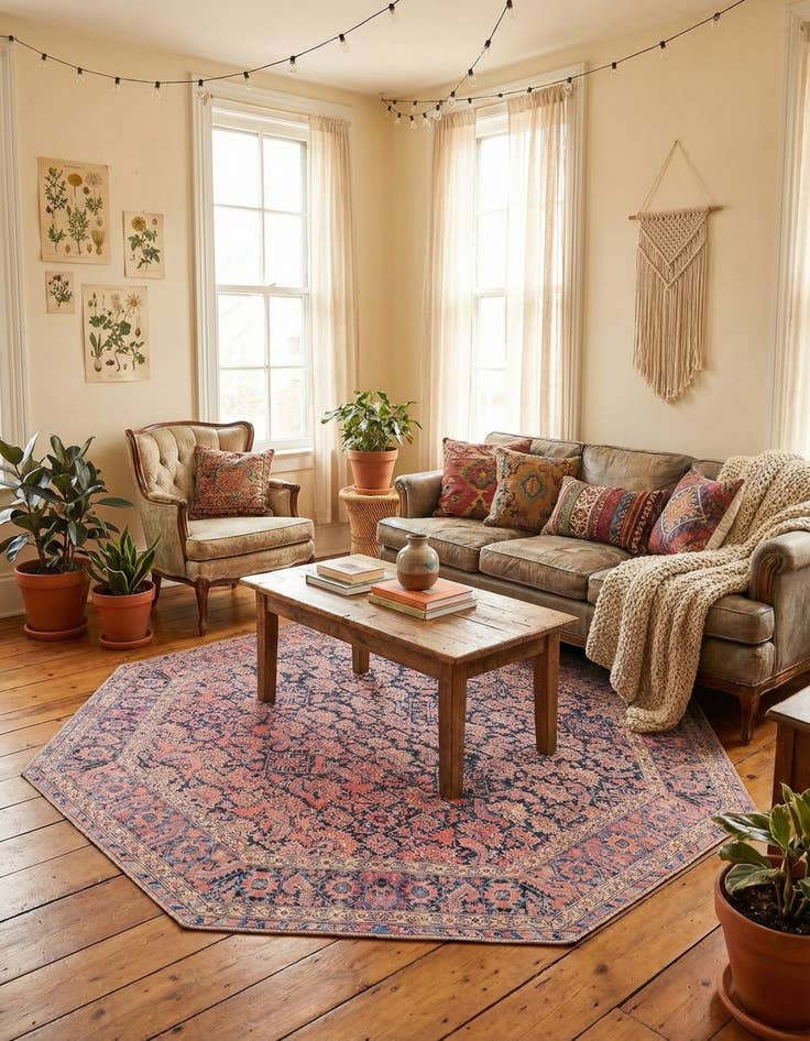 Detail image of  7' 6 x 7' 6 Timeless Octagon Rug