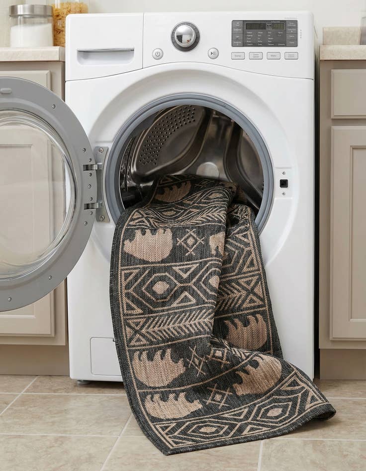 Detail image of 2' 7 x 12'  Washable Southwestern Indoor / Outdoor Runner Rug