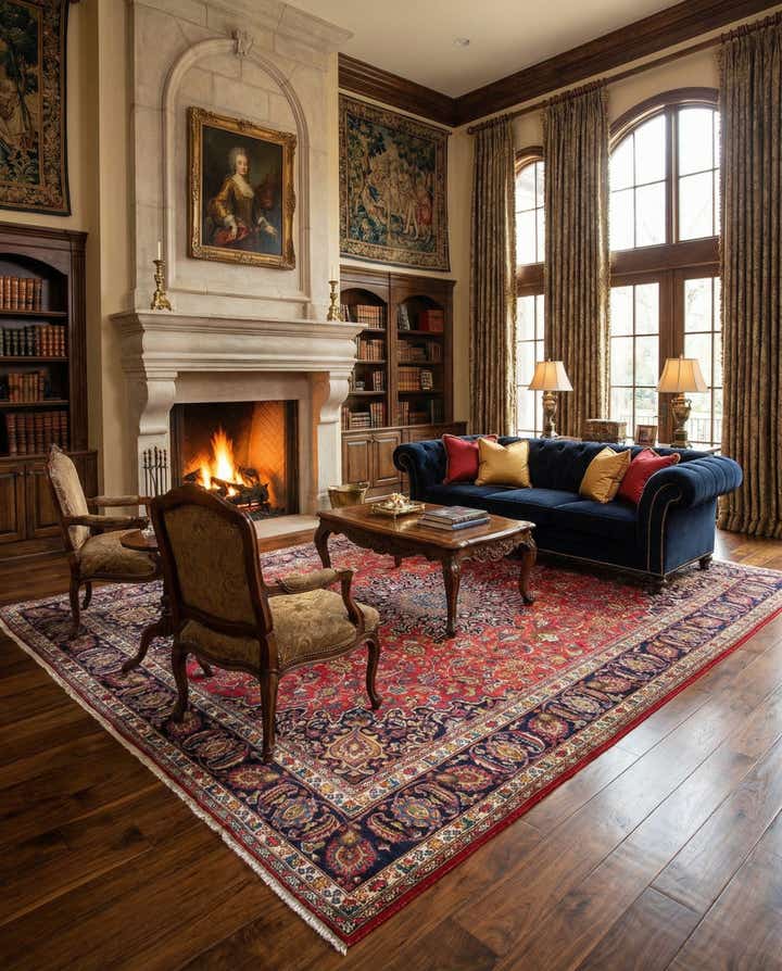 9' 3 x 12' Mashad Wool Rug