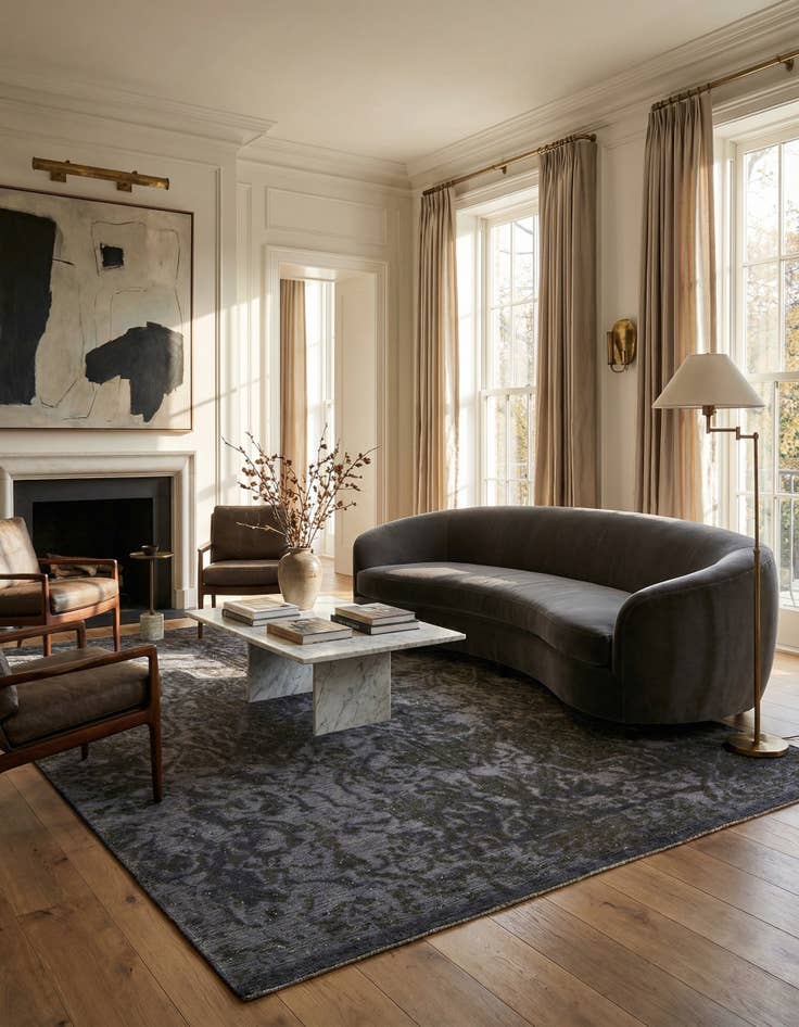 Detail image of 6' 4 x 9' 9  Hand Knotted Ultra Vintage Persian Wool Rug