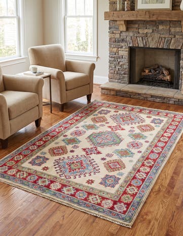 3' 10 x 6' 2 Hand Knotted Kazak Rug