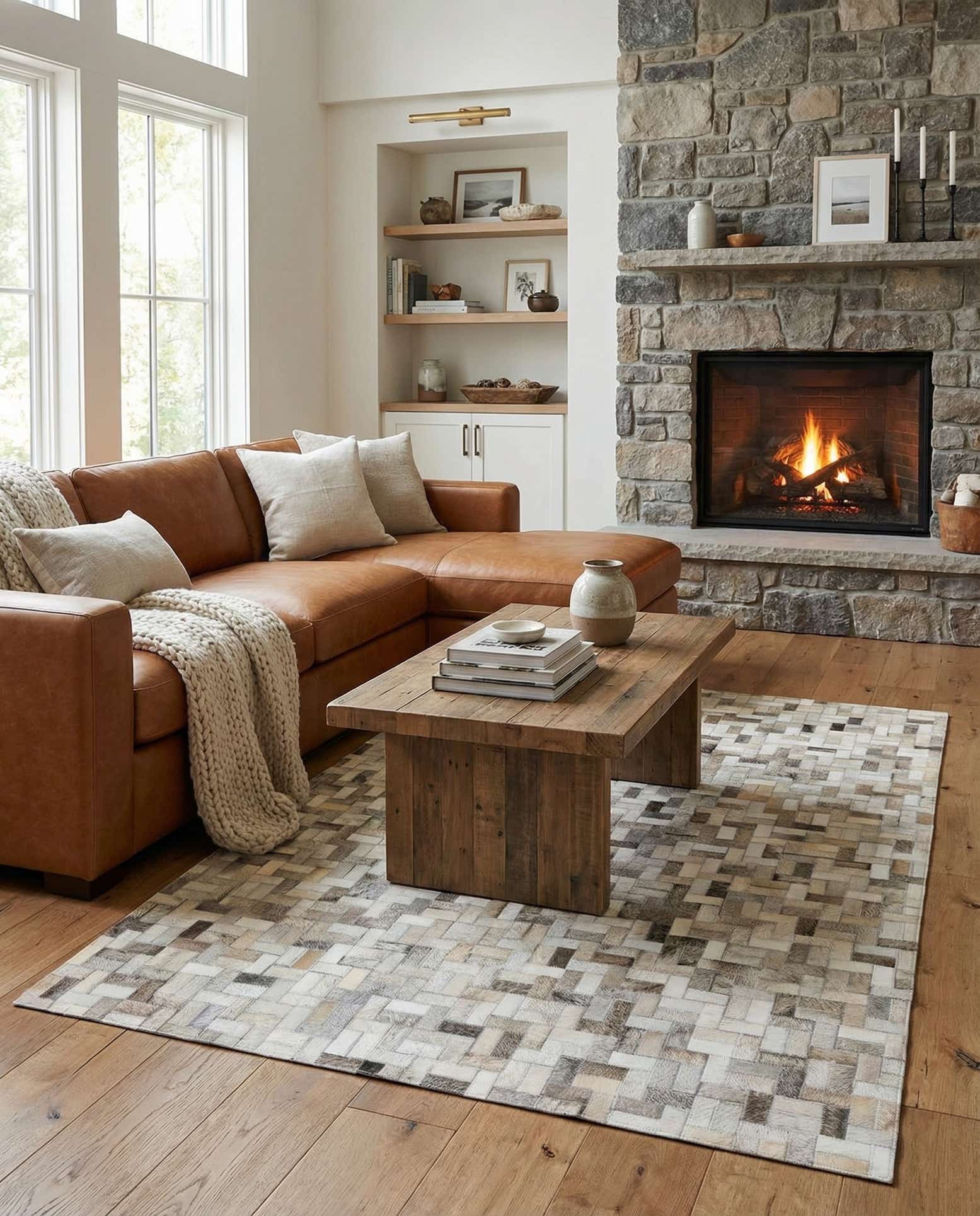 4' 1 x 6' 1 Cowhide Stocks Rug