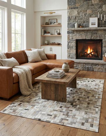 4' 1 x 6' 1 Cowhide Stocks Rug