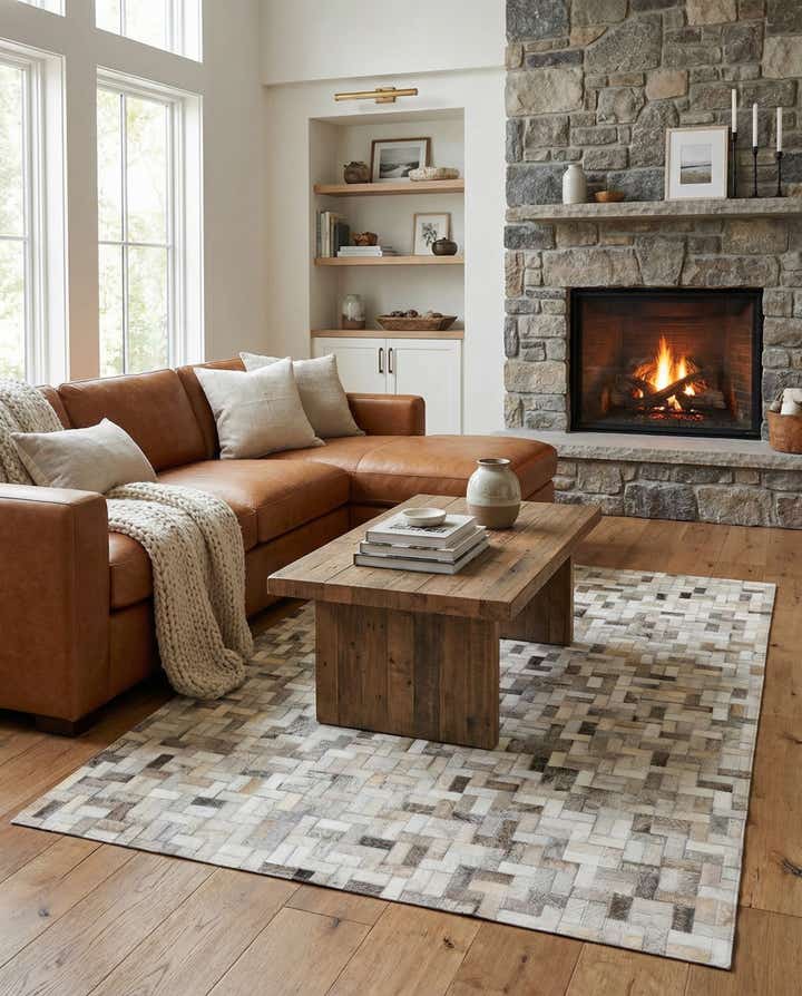 4' 1 x 6' 1 Cowhide Stocks Rug