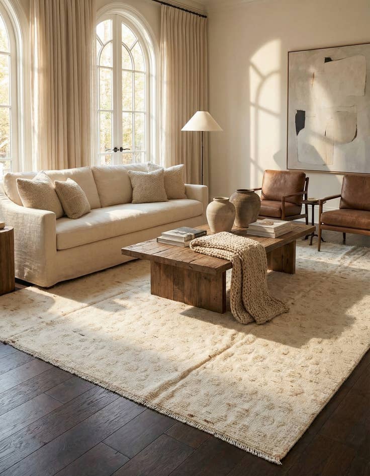 Detail image of 8' 1 x 10' 3  Hand Knotted Moroccan Wool Rug