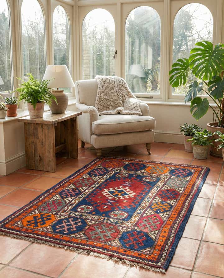 3' 9 x 5' 4 Hand Knotted Anatolian Wool Rug