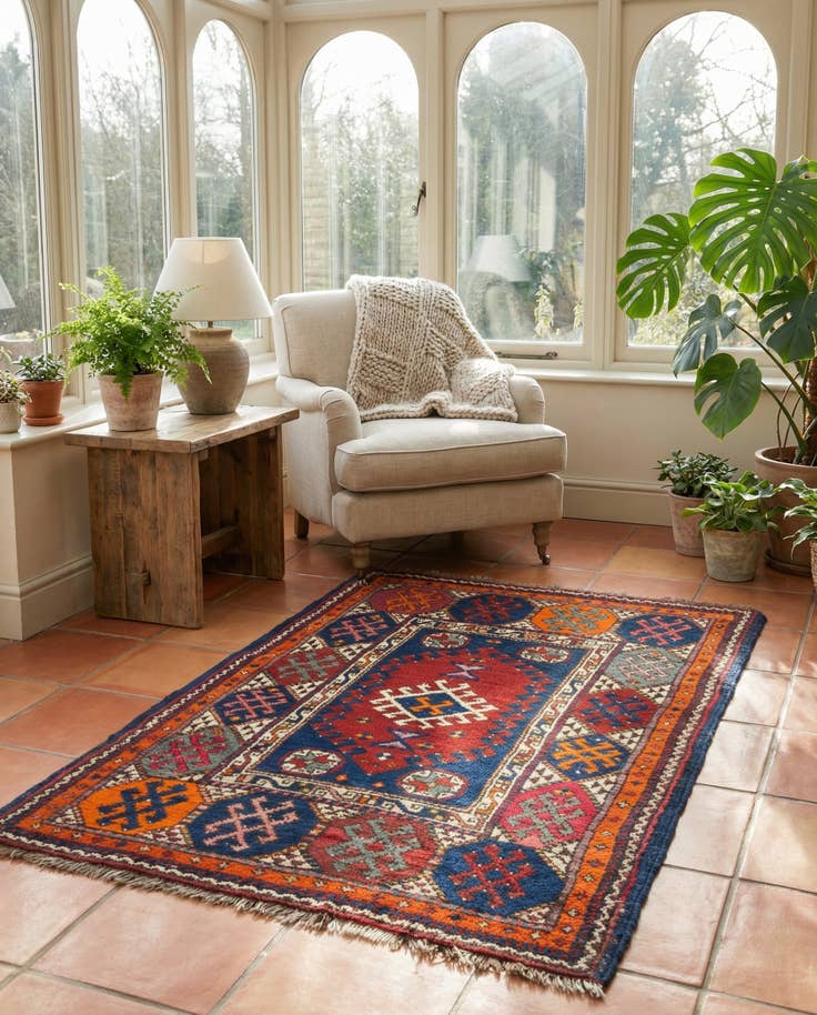 Detail image of 3' 9 x 5' 4 Hand Knotted Anatolian Wool Rug