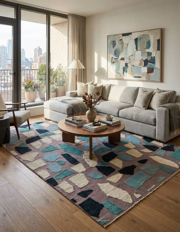 Detail image of 8' x 10' 1  Hand Knotted Darya Wool Rug