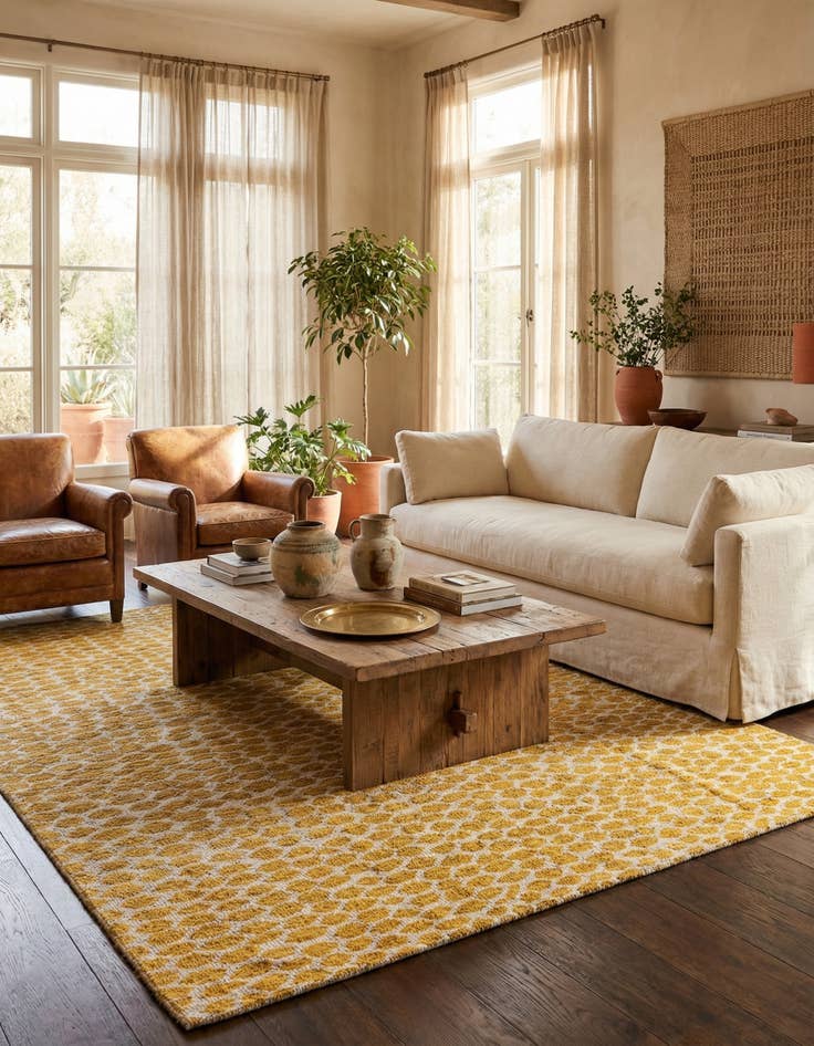 Detail image of 8' 1 x 10' 2  Hand Knotted Moroccan Wool Rug