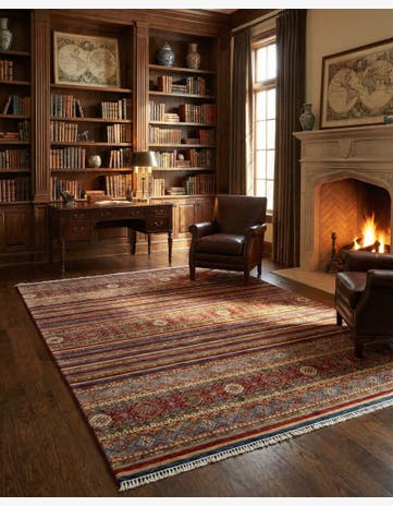 8' 8 x 12' Torkman Wool Rug