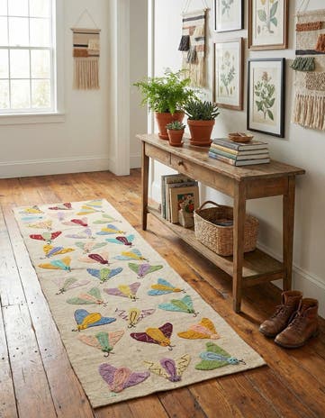 2' 5 x 7' 8 Hand Woven Kilim Suzani Wool Runner Rug